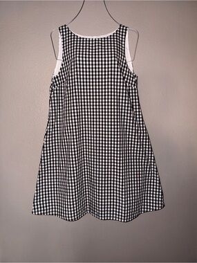 Vineyard Vines Black and White Gingham Sleeveless Mini Dress